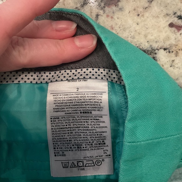 Banana Republic Teal Shorts Size 2 - Picture 4 of 4